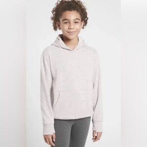 Athleta Girl Crazy Cozy Chill Hooded Sweatshirt XXL/16 Heather Pink